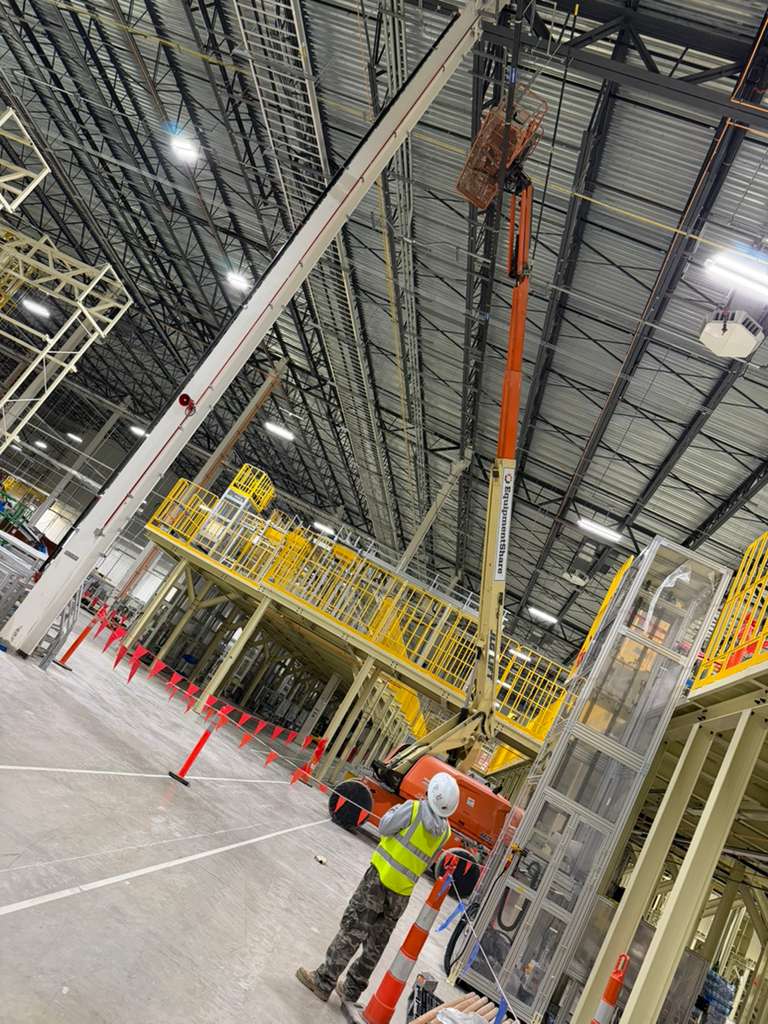 Material handling install at LG storage facility